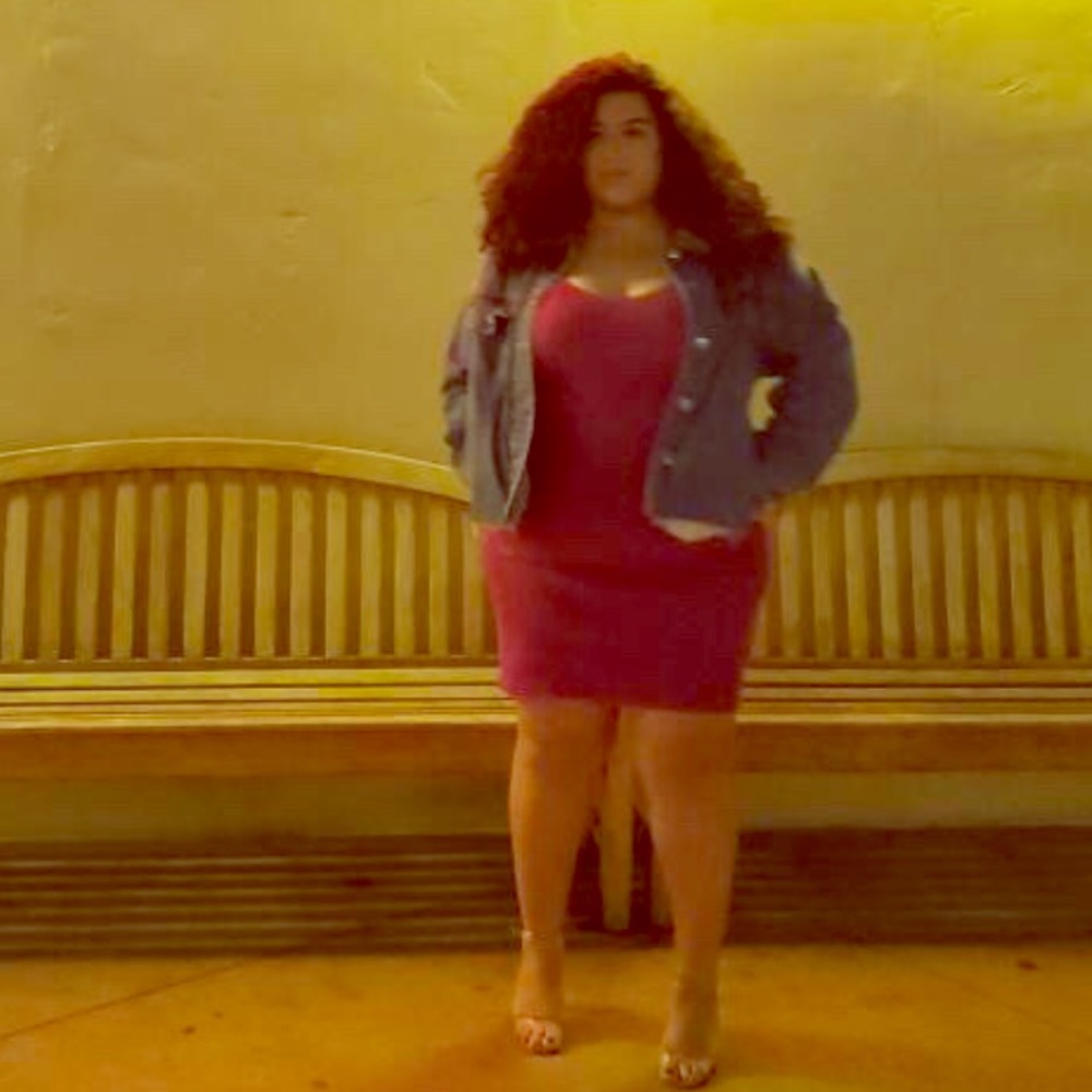 NWT Forever 21 magenta knit dress midi